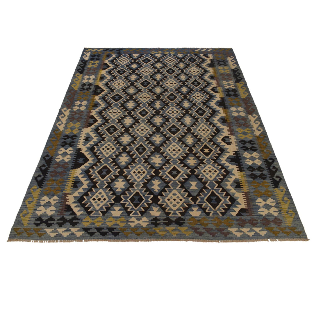 Hand Knotted Flatweave Kilim 6' 7" x 9' 6" - No. AL70671