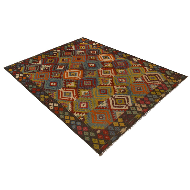 Hand Made Afghan Kilim 5' 8" x 8' 0" - No. AL94499