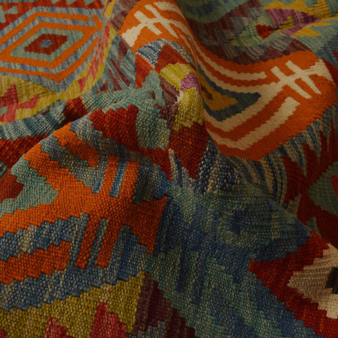 Hand Made Afghan Kilim 5' 8" x 8' 0" - No. AL94499