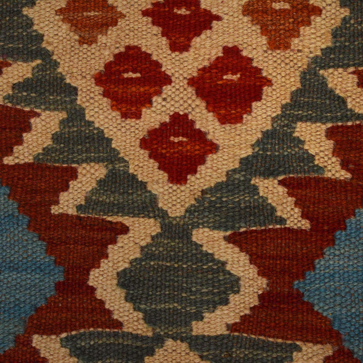 Hand Woven Wool Kelim Runner 2' 1"x 6' 4" - No. AL59603