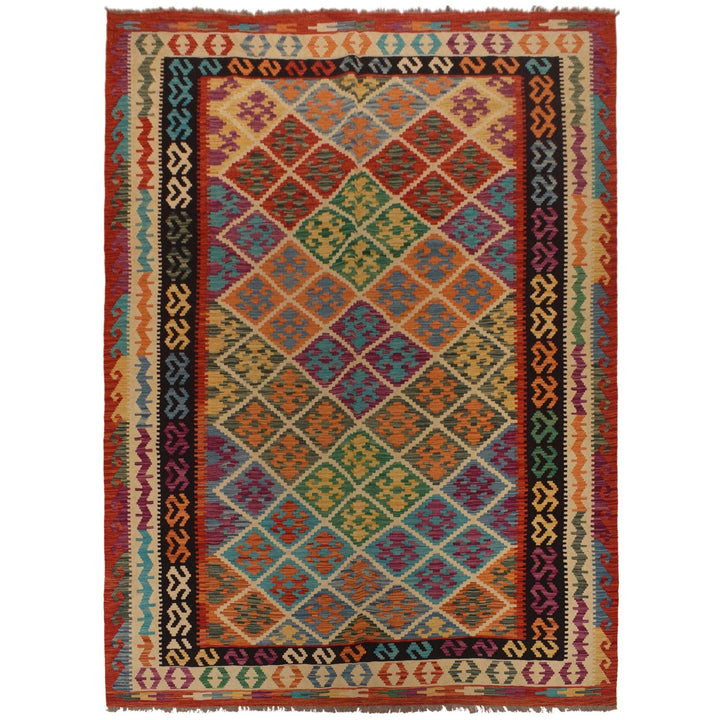 Hand Made Afghan Kilim 6' 7" x 9' 10" - No. AL61831