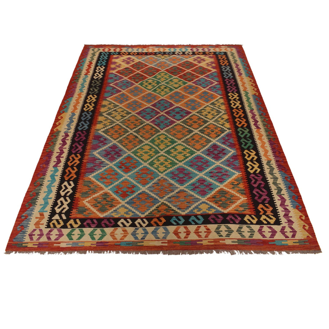 Hand Made Afghan Kilim 6' 7" x 9' 10" - No. AL61831