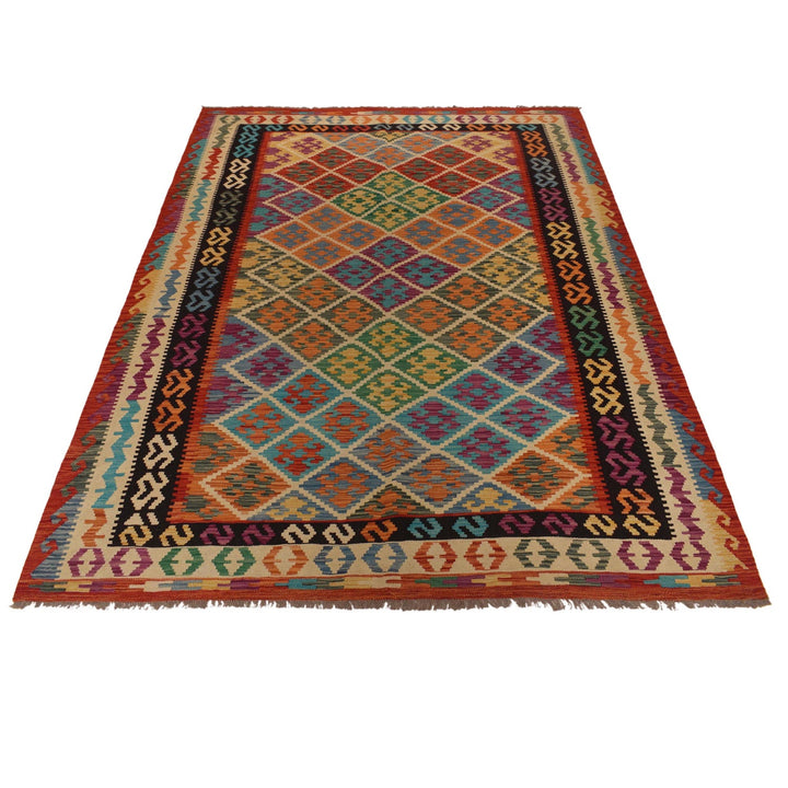 Hand Made Afghan Kilim 6' 7" x 9' 10" - No. AL61831