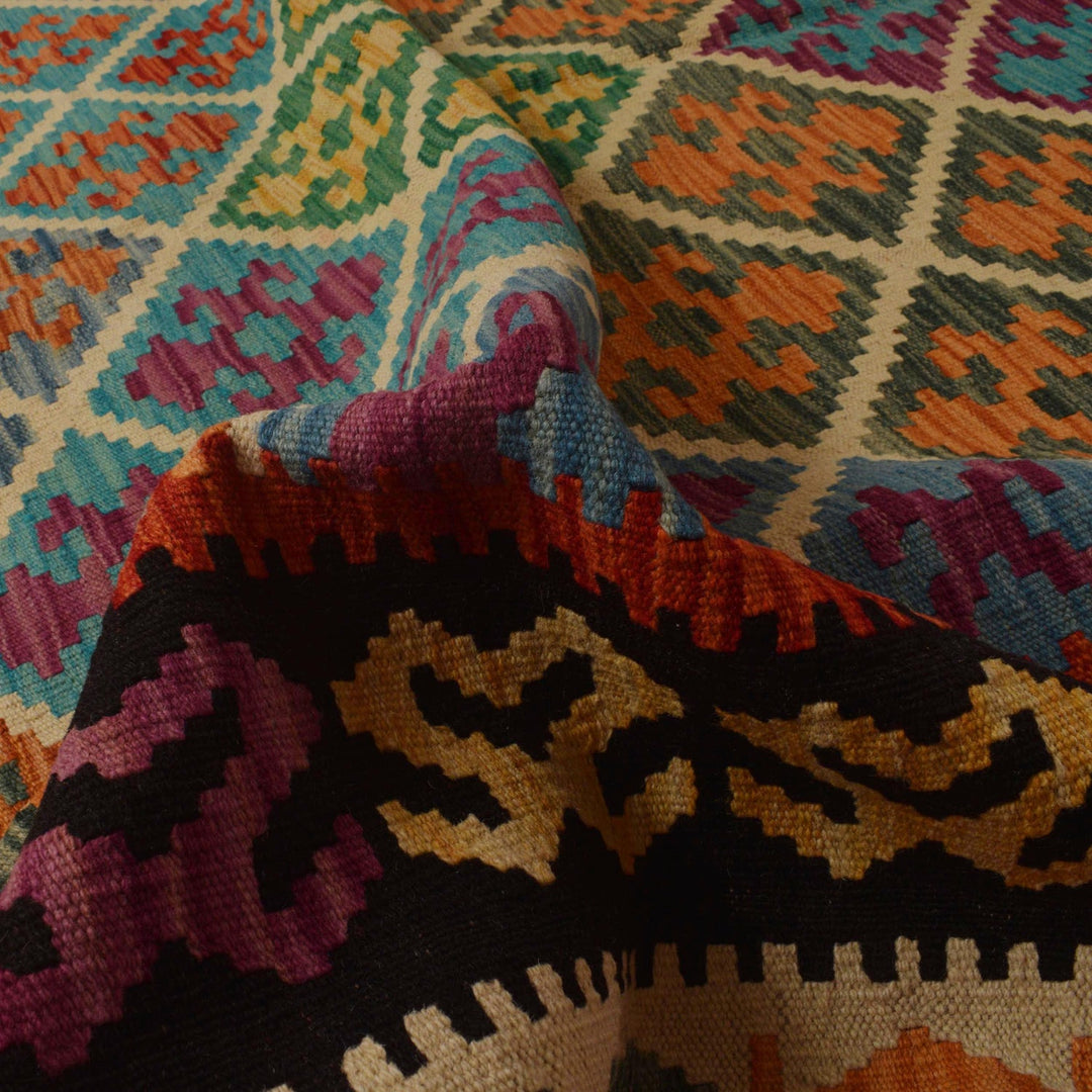 Hand Made Afghan Kilim 6' 7" x 9' 10" - No. AL61831