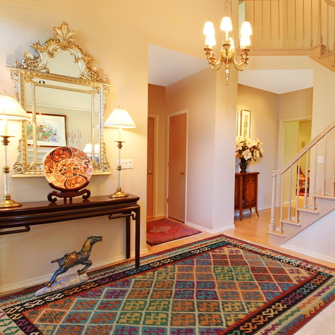 Hand Made Afghan Kilim 6' 7" x 9' 10" - No. AL61831