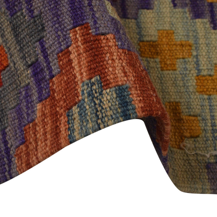 Hand Knotted Afghan Style Kilim Runner 2' 9" x 9' 11" - No. AL88285