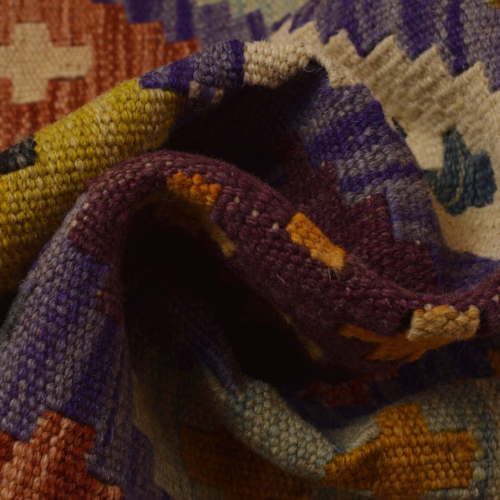 Hand Knotted Afghan Style Kilim Runner 2' 9" x 9' 11" - No. AL88285