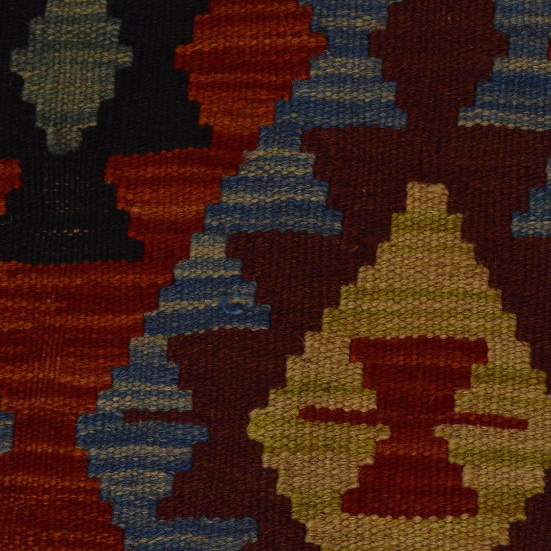 Colorful Flat-Weave Wool Kilim 4' 11" x 7' 5" - No. AL95296