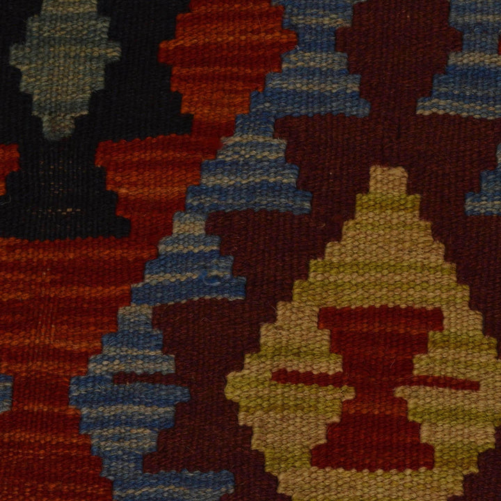 Colorful Flat-Weave Wool Kilim 4' 11" x 7' 5" - No. AL95296