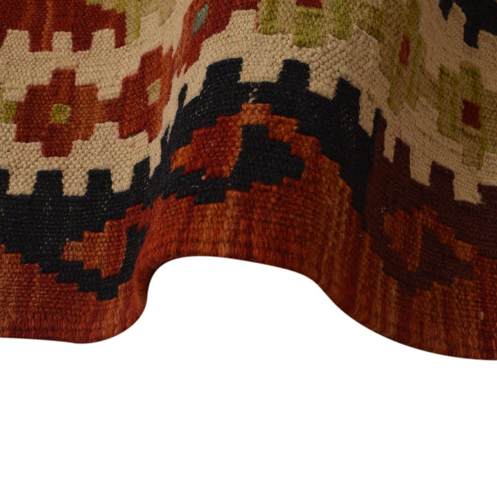 Colorful Flat-Weave Wool Kilim 4' 11" x 7' 5" - No. AL95296