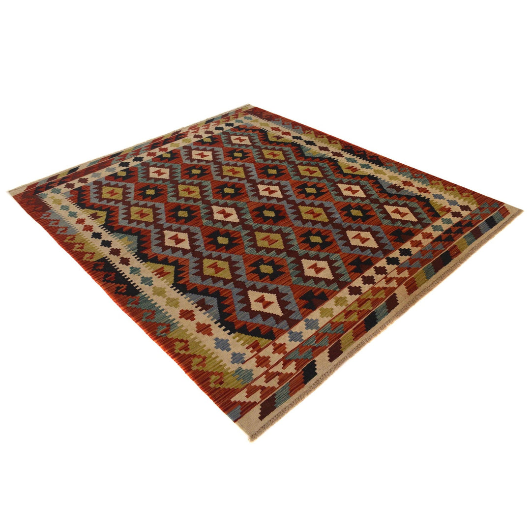 Handmade Vegetable Kilim 5' 1" x 6' 8" - No. AL68009