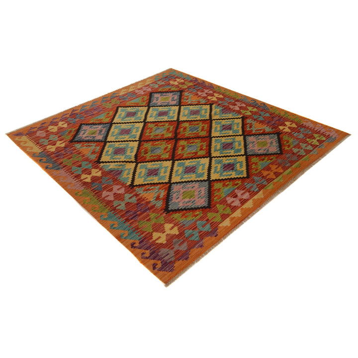 Handmade Vegetable Kelim 5' 1" x 6' 1" - No. AL68024