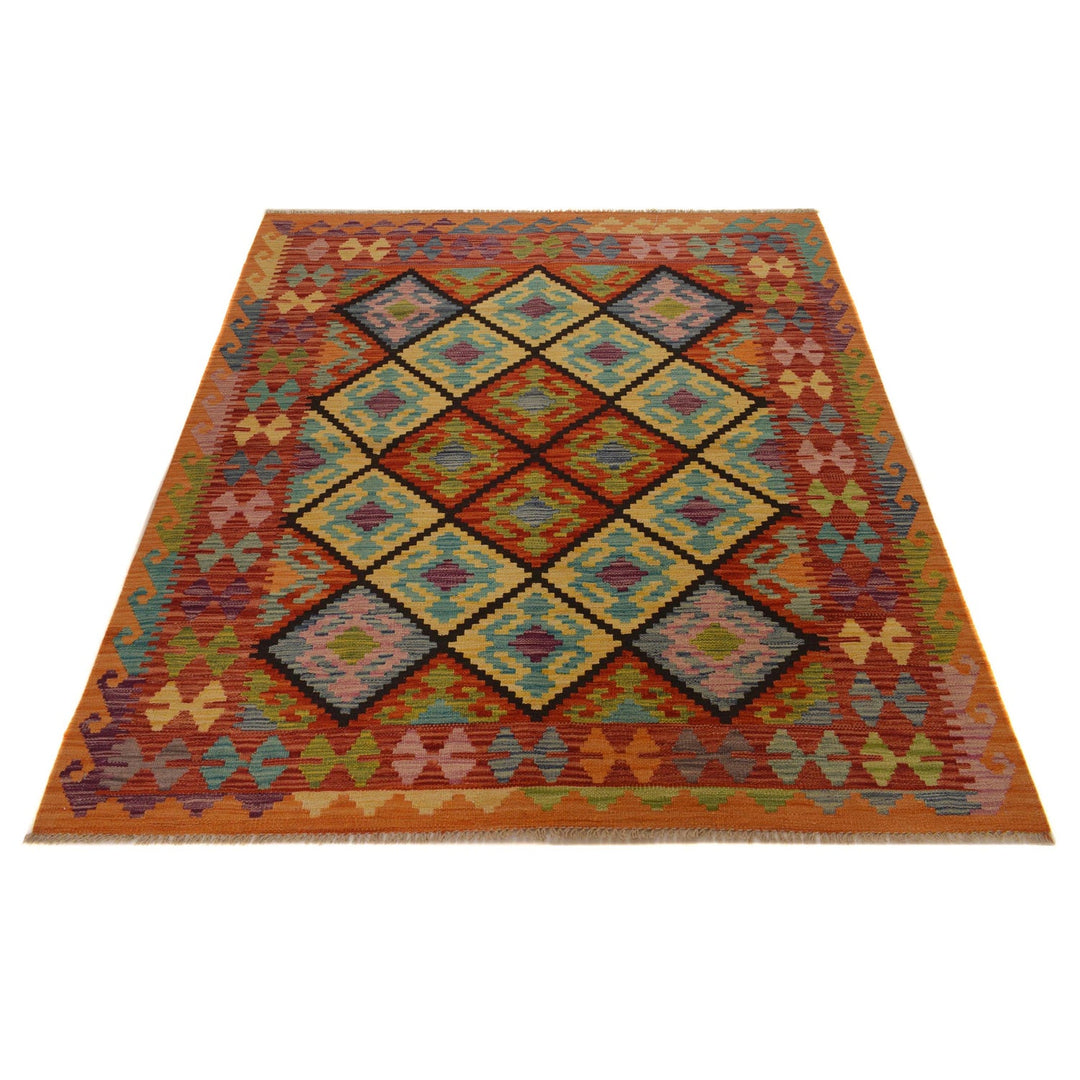 Handmade Vegetable Kelim 5' 1" x 6' 1" - No. AL68024