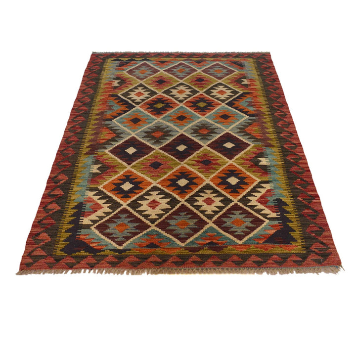 Handmade Afghan Vegetable Kilim 3' 4" x 5' 0" - No. AL81603