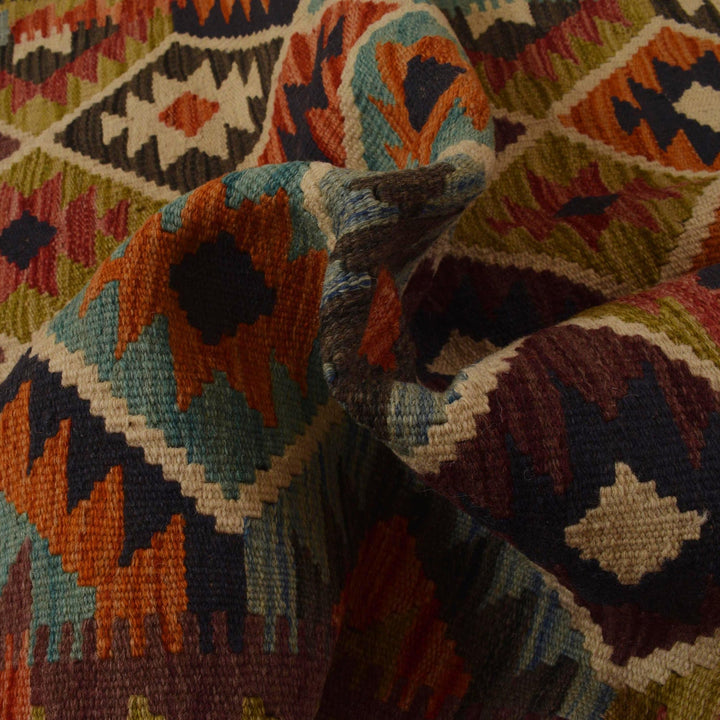 Handmade Afghan Vegetable Kilim 3' 4" x 5' 0" - No. AL81603
