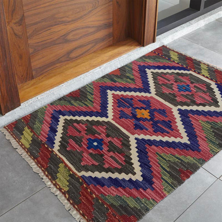 Hand Knotted Flatweave Kilim 1' 11" x 2' 10" - No. AL75260