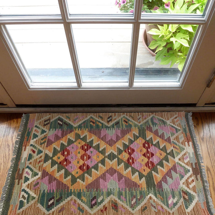 Handmade Vegetable Kelim 2' 0" x 3' 2" - No. AL78383