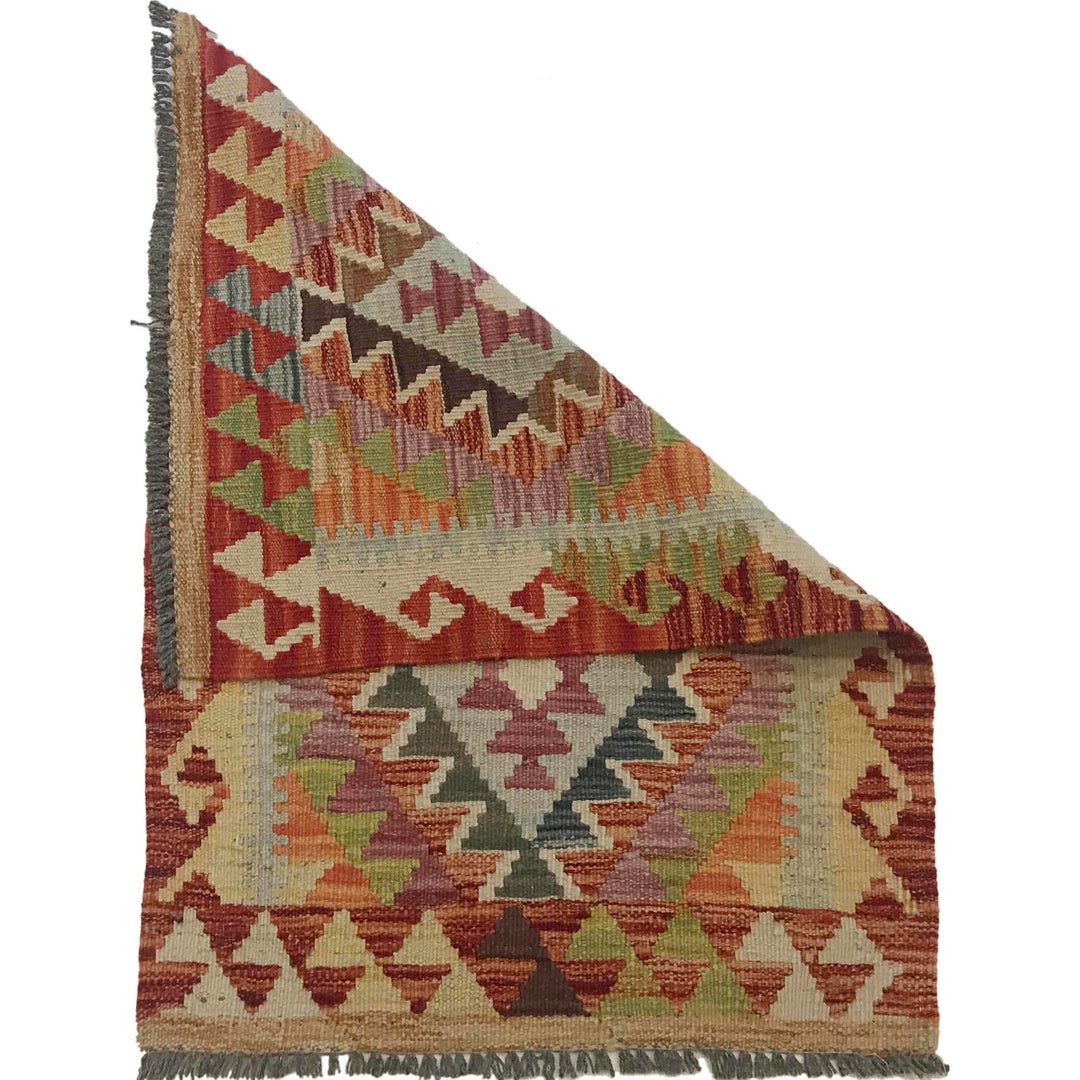 Handmade Afghan Vegetable Kilim 2' 2" x 3' 1" - No. AL80511