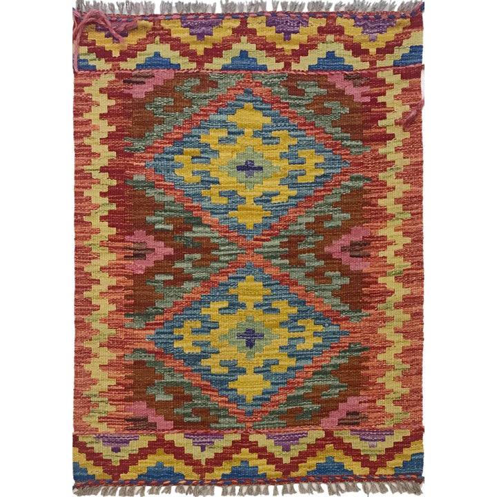 Hand Made Afghan Kilim 2' 1" x 2' 10" - No. AL56267