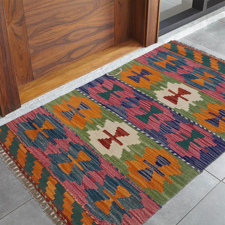 Hand Knotted Flatweave Kilim 1' 10" x 2' 10" - No. AL44569