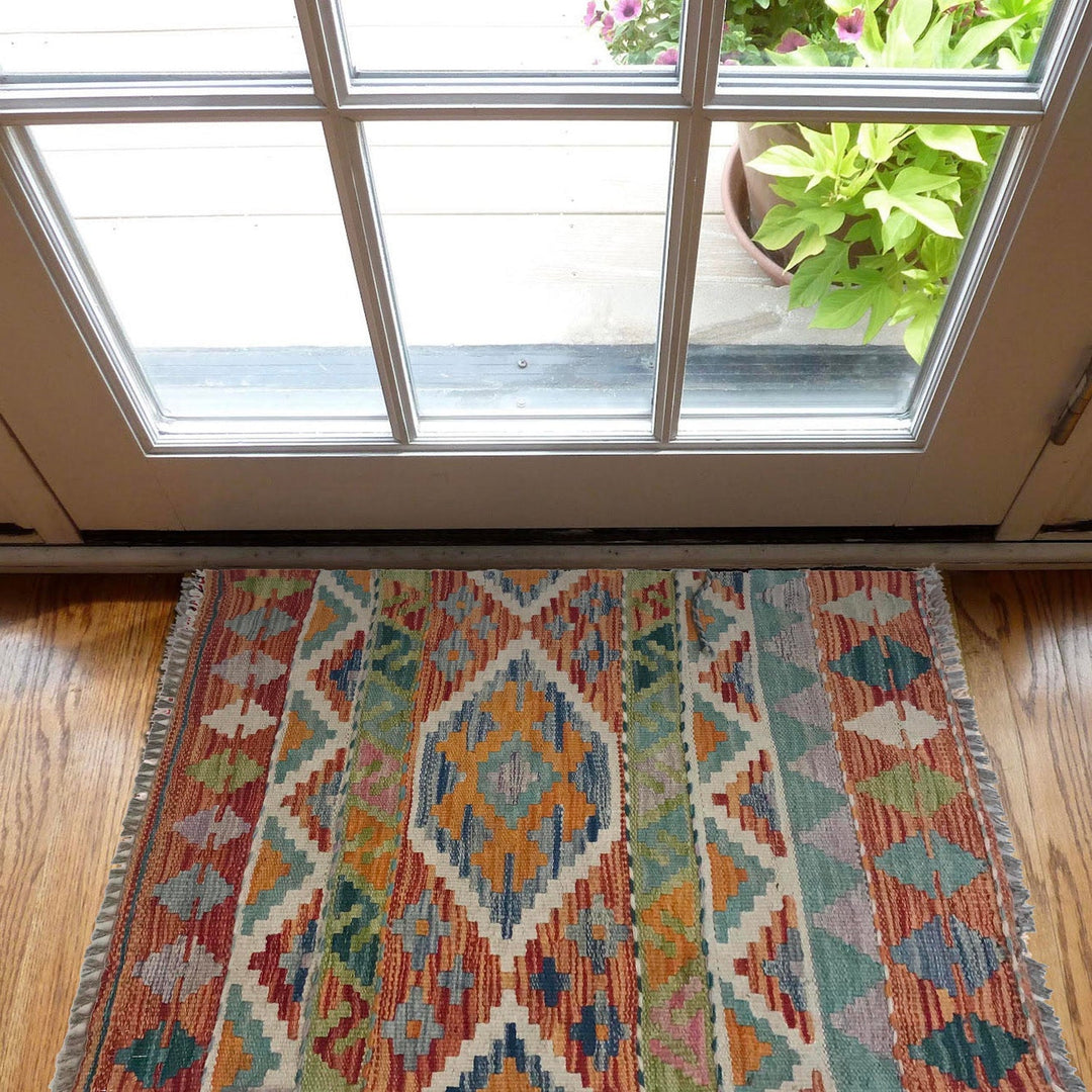 Handmade Vegetable Kilim 2' 1" x 2' 10" - No. AL36876