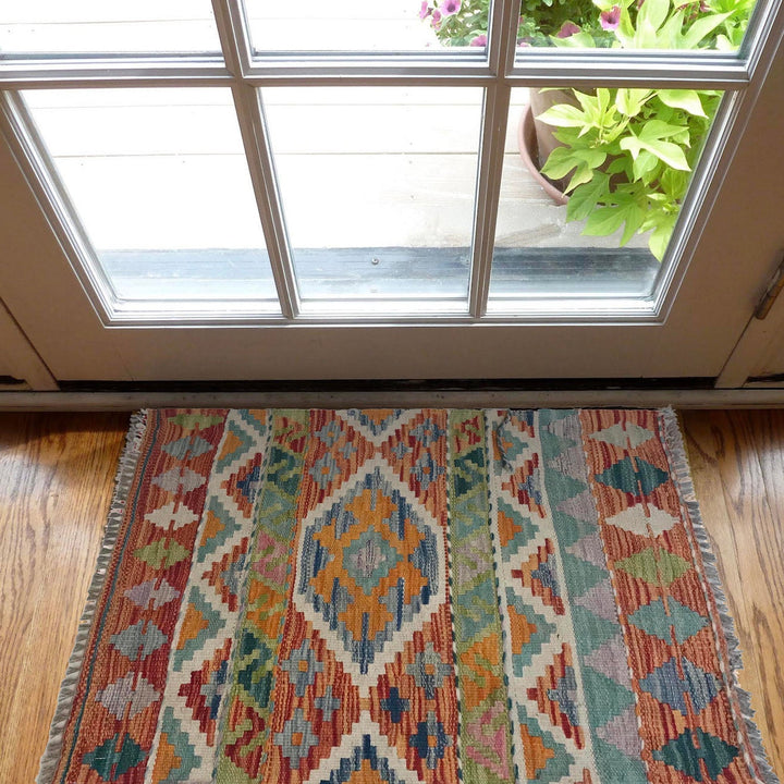 Handmade Vegetable Kilim 2' 1" x 2' 10" - No. AL36876