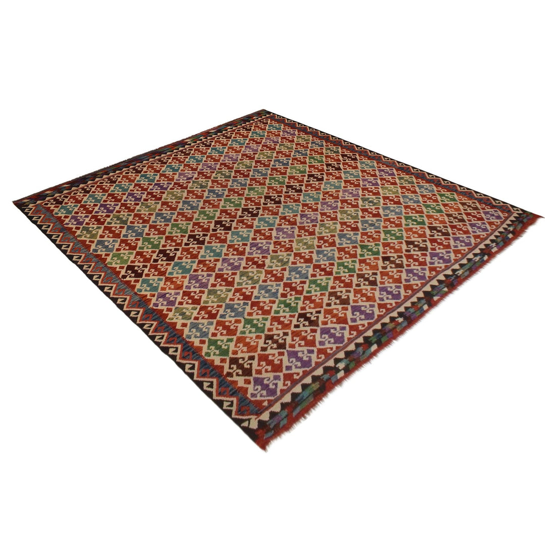 Hand Woven Wool Kelim 9' 11" x 13' 0" - No. AL61252