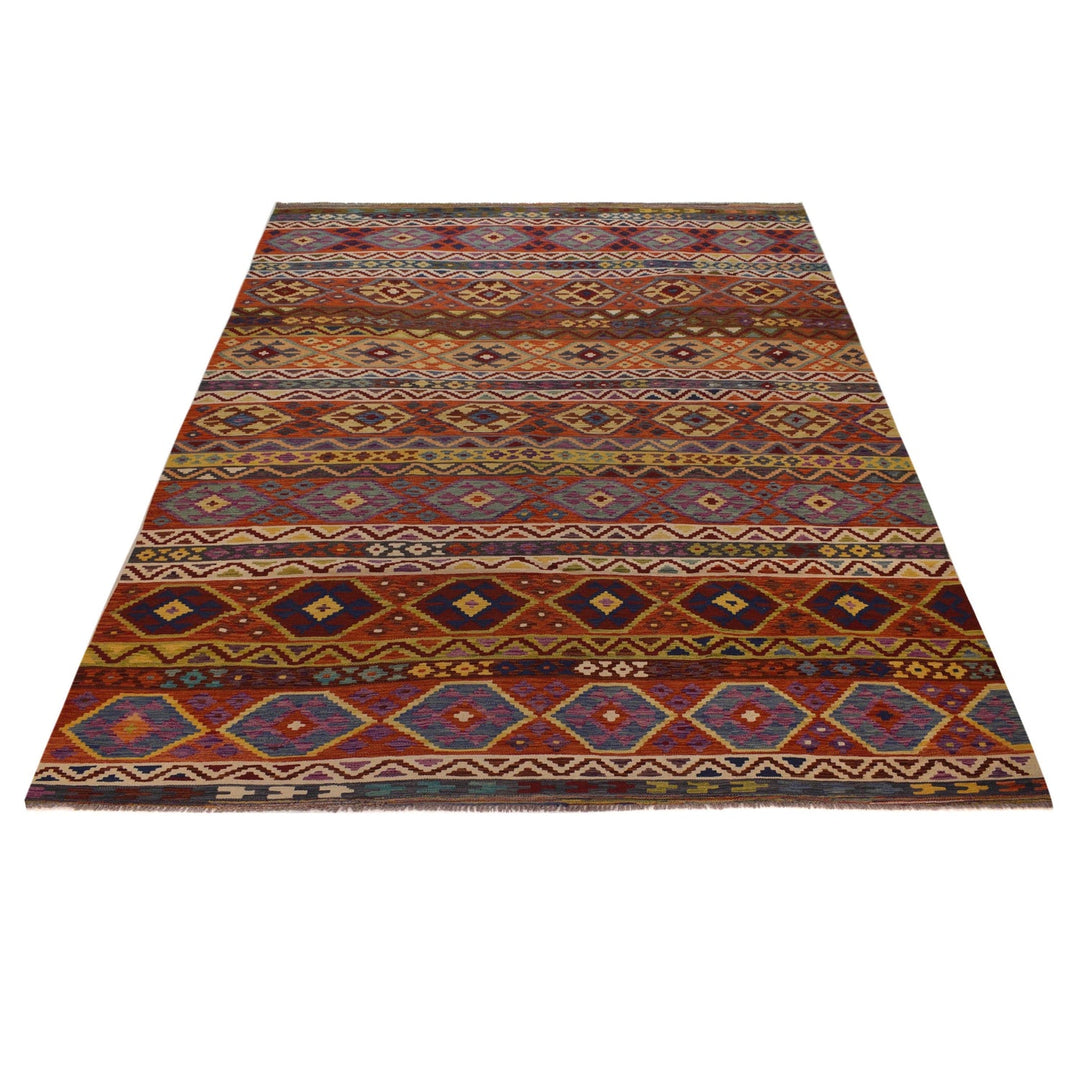 Handmade Turkish Design Wool Kilim 9' 5" x 13' 0" - No. AL20106