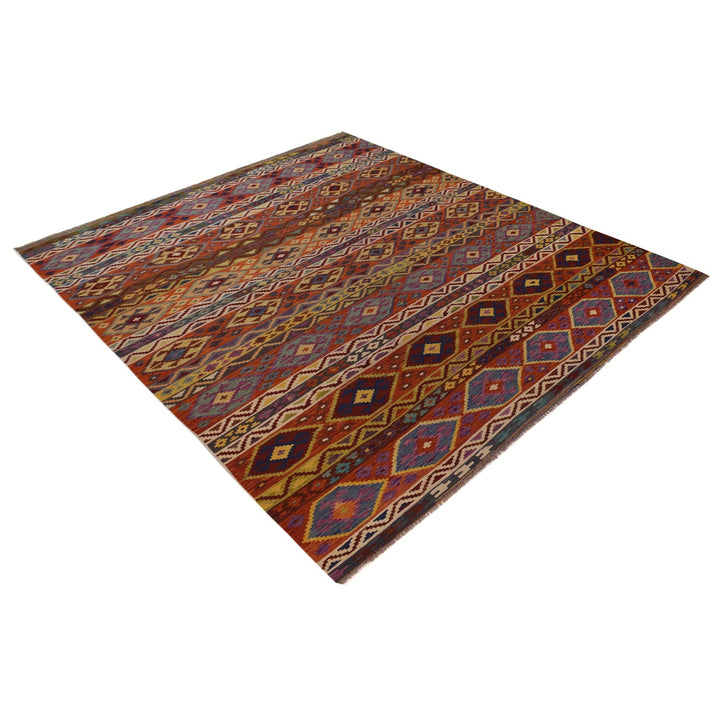 Handmade Turkish Design Wool Kilim 9' 5" x 13' 0" - No. AL20106