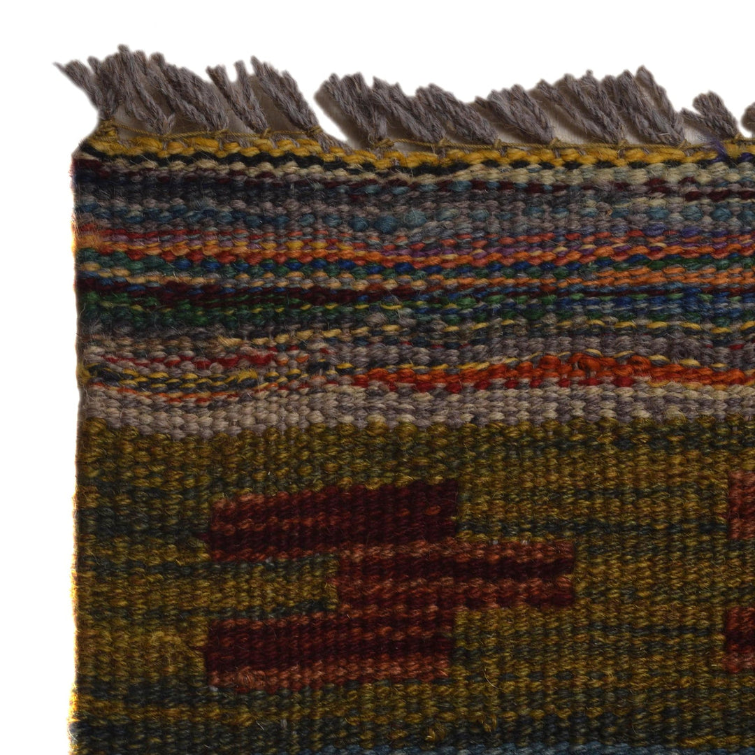 Handmade Turkish Design Wool Kilim 9' 5" x 13' 0" - No. AL20106