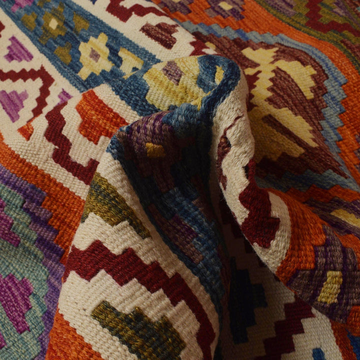 Handmade Turkish Design Wool Kilim 9' 5" x 13' 0" - No. AL20106