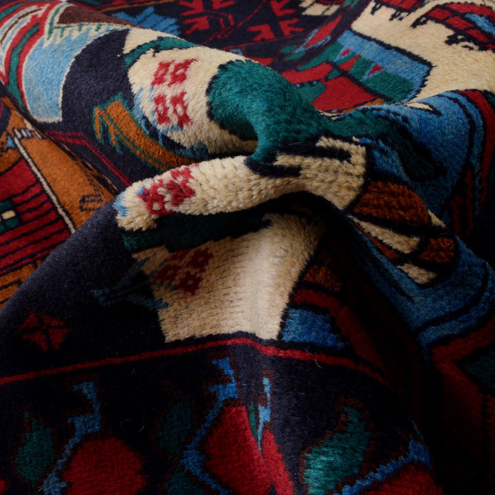 Handmade Picture Area Rug 3' 8" x 6' 9" - No. AL37621