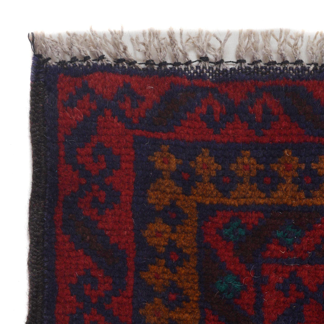 Afghan Baluchi Rug 2' 11" x 5' 0" Hand-Knotted pattern