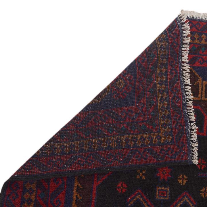 Afghan Baluchi Rug 2' 11" x 5' 0" Hand-Knotted field