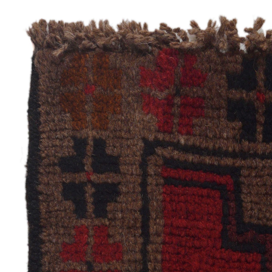 Brown Color Baluchi Rug 2' 11" x 4' 5" - No. AL71201