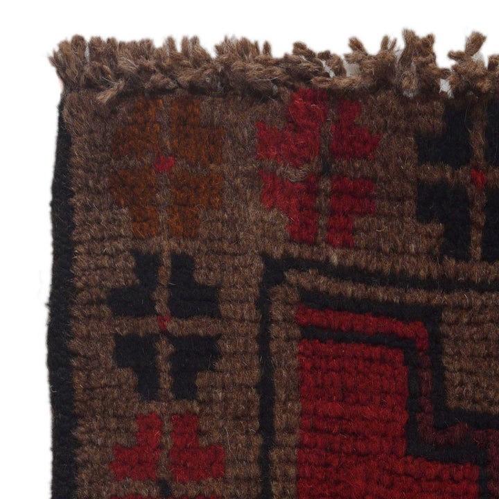 Brown Color Baluchi Rug 2' 11" x 4' 5" - No. AL71201