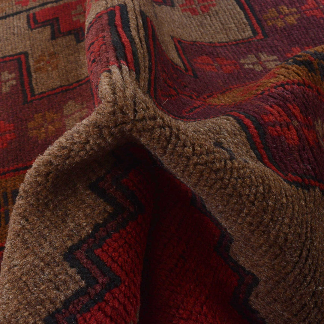 Brown Color Baluchi Rug 2' 11" x 4' 5" - No. AL71201