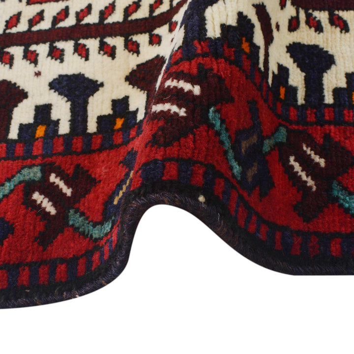 Beige Color Baluchi Rug 3' 3" x 4' 9" - No. AL58361