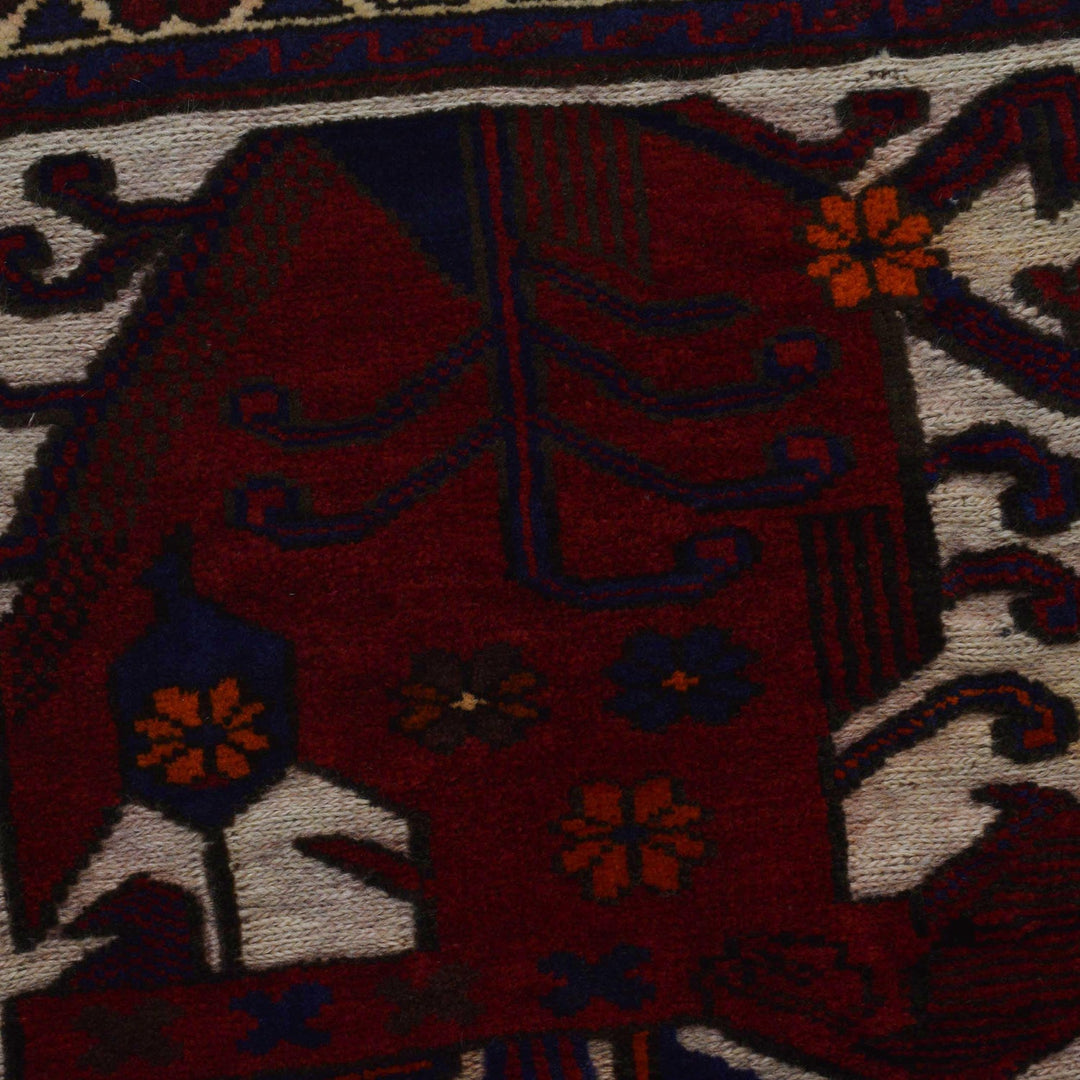 Hand Knotted Baluchi Rug 2' 7" x 4' 5" - No. AL59185