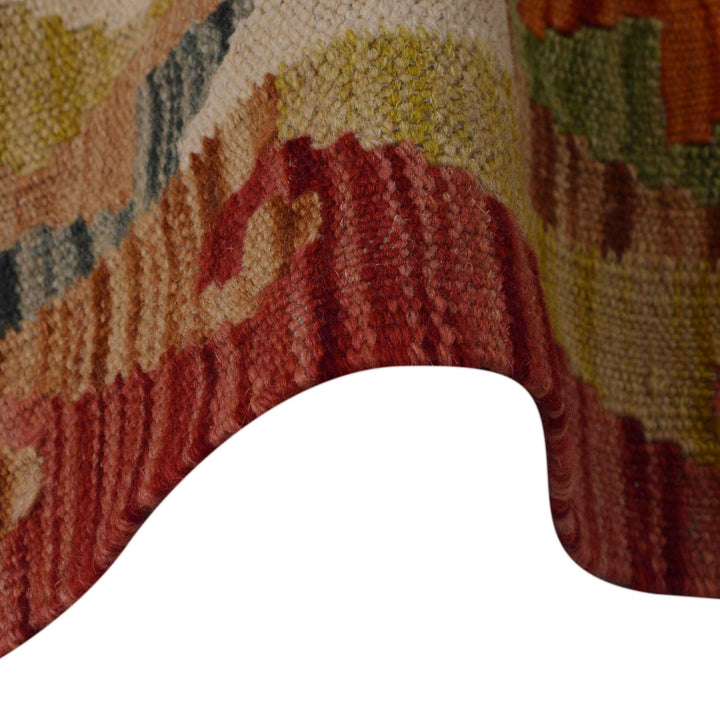 Hand Knotted Afghan Style Kilim Runner 1' 8" x 5' 1"  - No. AL32746