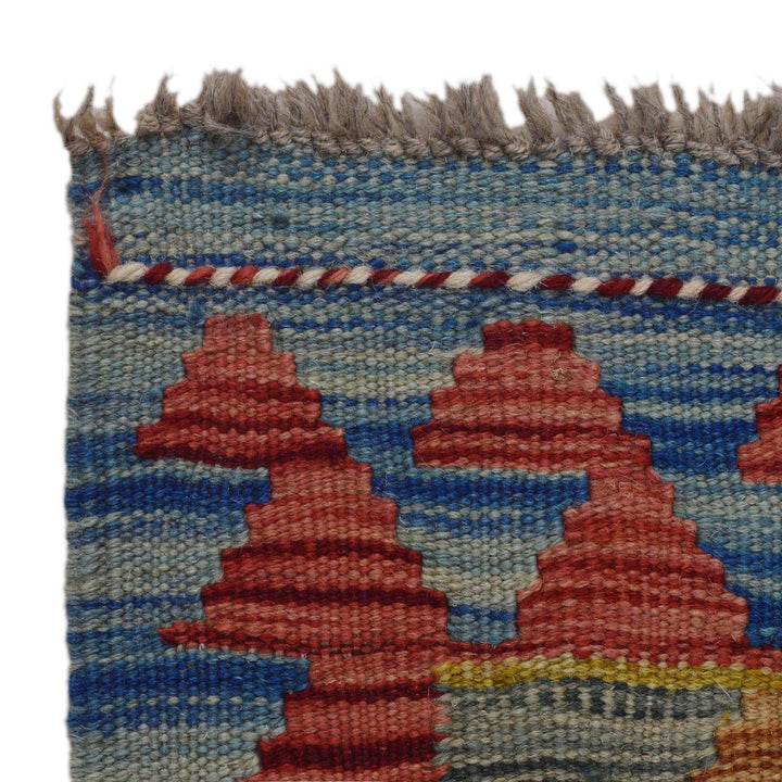 Hand Woven Wool Kelim Runner 1' 8" x 4' 11"  - No. AL38349