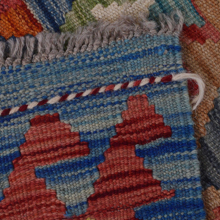 Hand Woven Wool Kelim Runner 1' 8" x 4' 11"  - No. AL38349