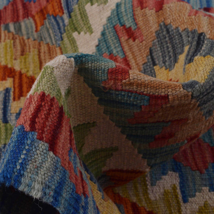 Hand Woven Wool Kelim Runner 1' 8" x 4' 11"  - No. AL38349