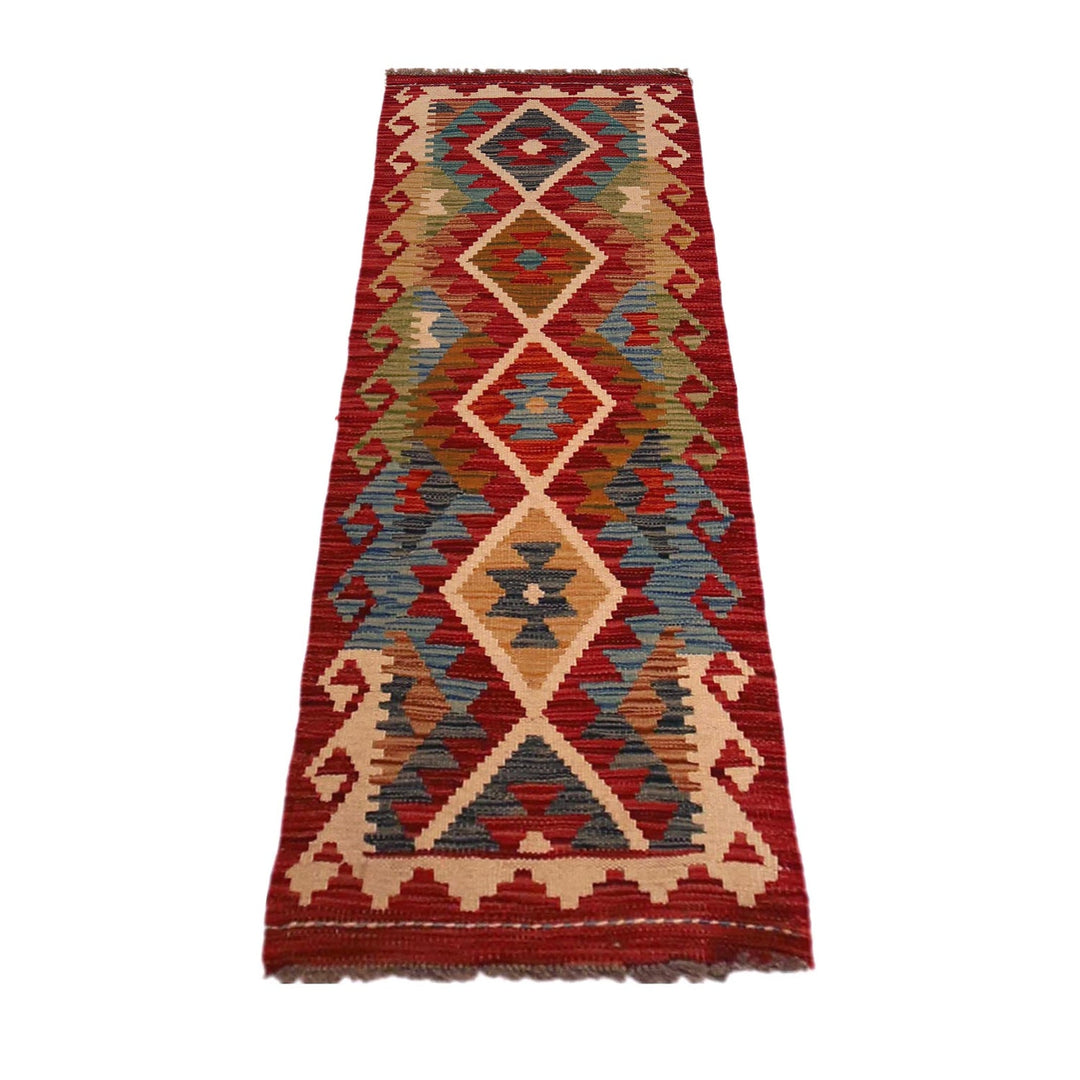 Handmade Turkish Design Wool Kilim Runner 1' 8" x 4' 10"  - No. AL43470