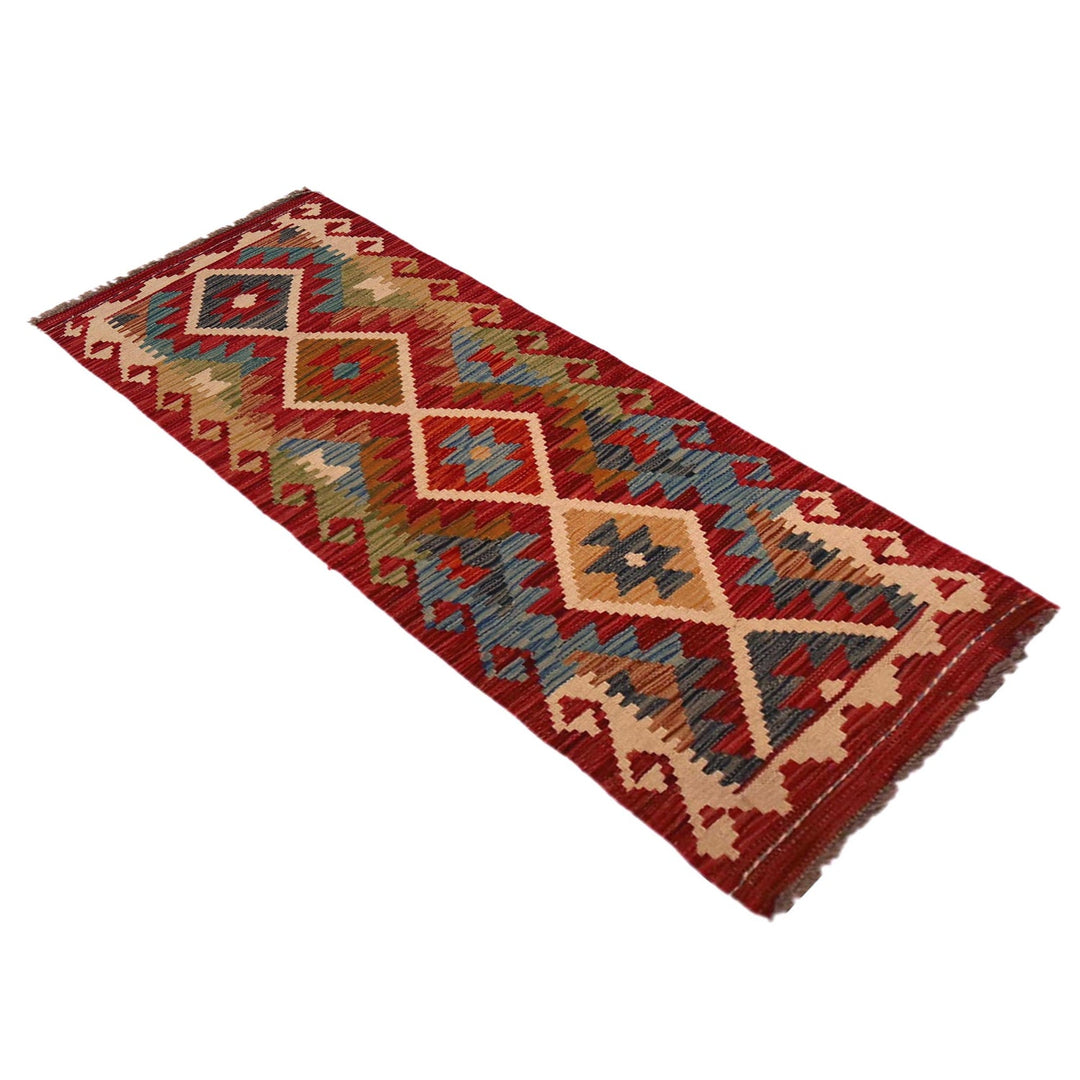 Handmade Turkish Design Wool Kilim Runner 1' 8" x 4' 10"  - No. AL43470