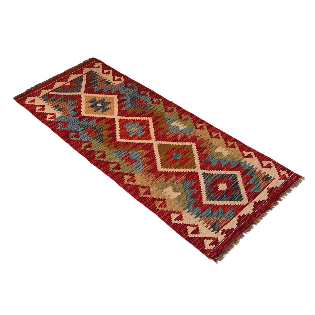 Handmade Turkish Design Wool Kilim Runner 1' 8" x 4' 10"  - No. AL43470
