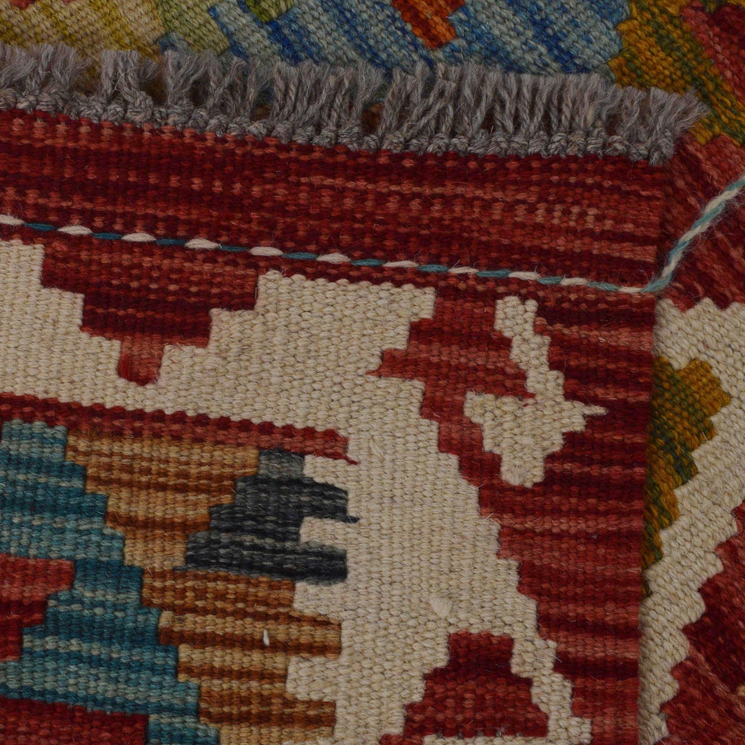Handmade Turkish Design Wool Kilim Runner 1' 8" x 4' 10"  - No. AL43470