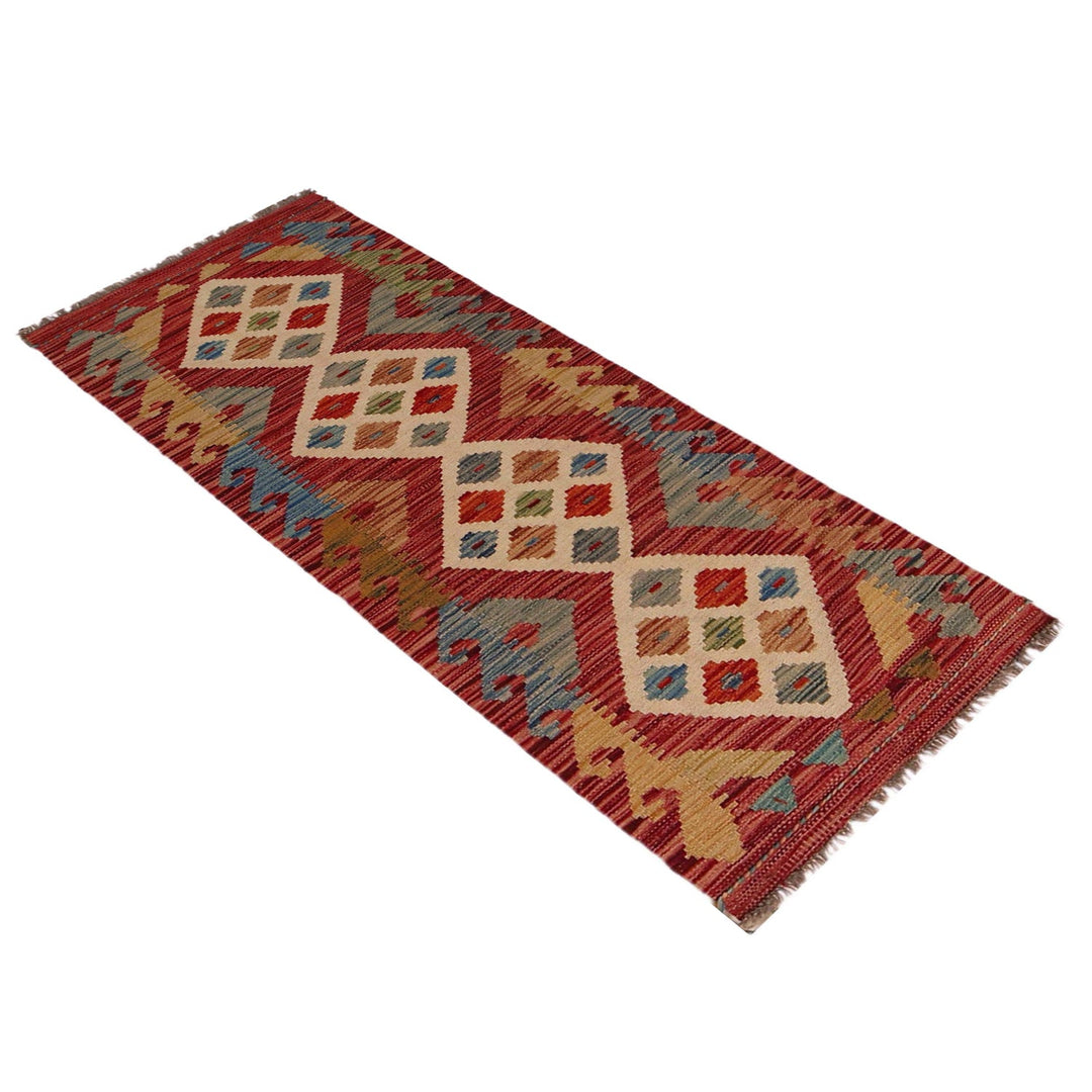 Hand Knotted Flatweave Kilim Runner 1' 8" x 4' 11"  - No. AL91328