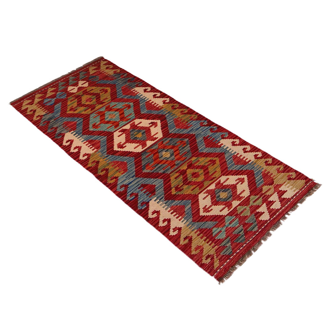 Hand Made Afghan Kilim Runner 1' 10" x 4' 11"  - No. AL61944