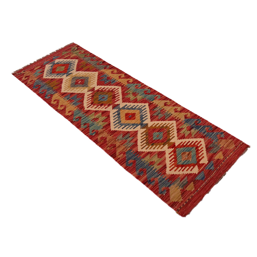Afghan Vegetable Kilim Rug 1' 8" x 5' 0" Flat-Weave view